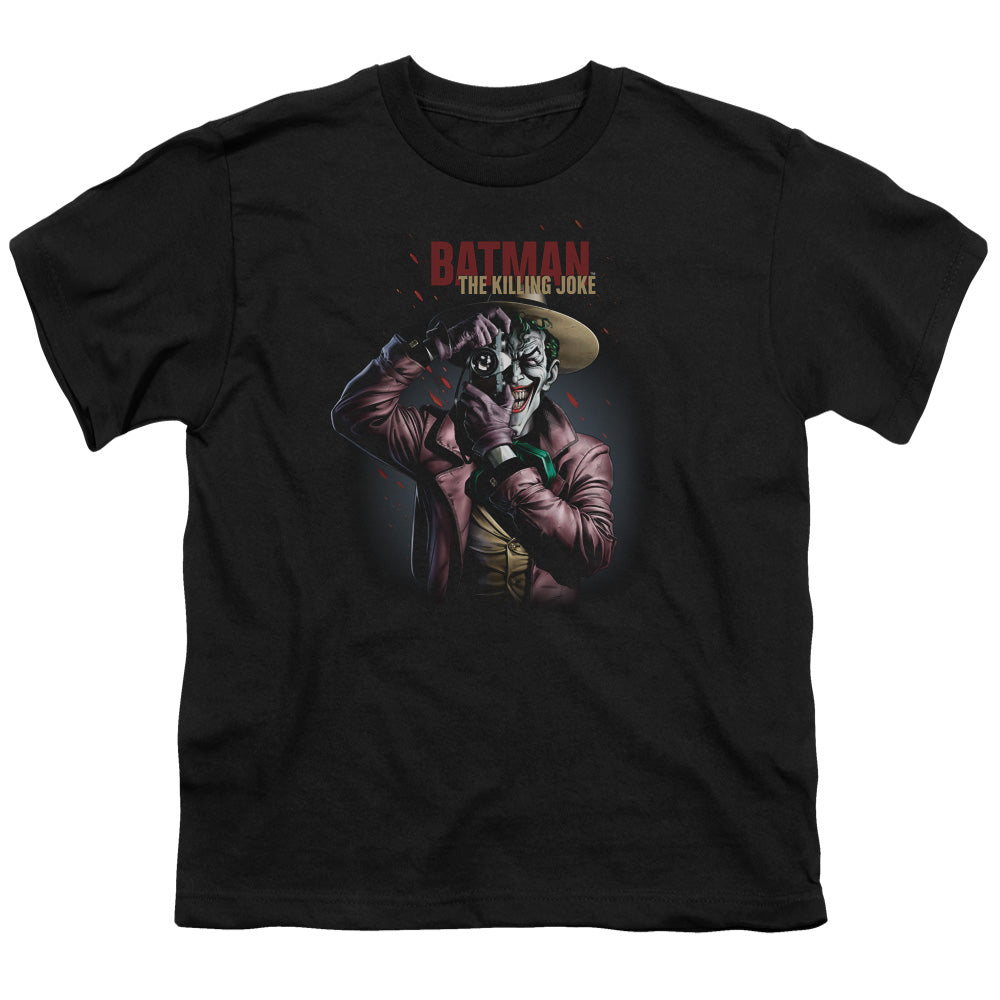 Batman Comics Killing Joke Camera Youth 18/1 100% Cotton Short-Sleeve T-Shirt