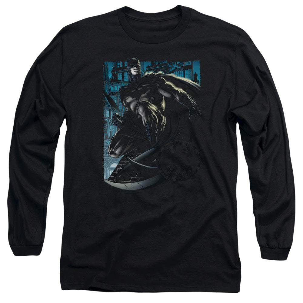 Batman Comics Knight Falls In Gotham Men's 18/1 Cotton Long-Sleeve T-Shirt