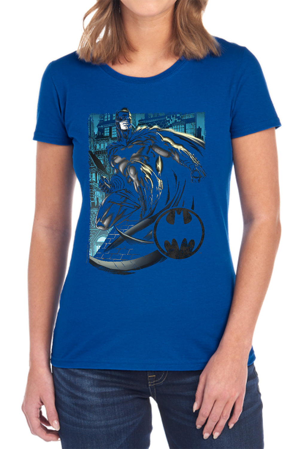 Batman Comics Knight Falls In Gotham Women's 18/1 Cotton Short-Sleeve T-Shirt