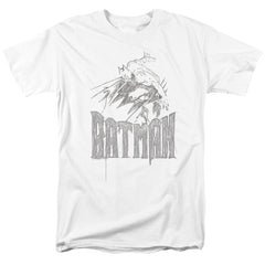 Batman Comics Knight Sketch Men's 18/1 Cotton Short-Sleeve T-Shirt