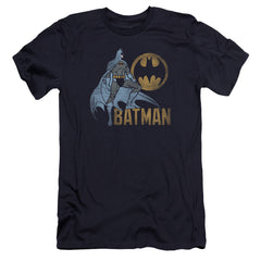 Batman Comics Knight Watch Men's Ultra-Soft 30/1 Cotton Slim Short-Sleeve T-Shirt