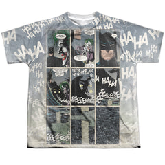 Batman Comics Last Laugh Youth Regular Fit Poly Short-Sleeve T-Shirt