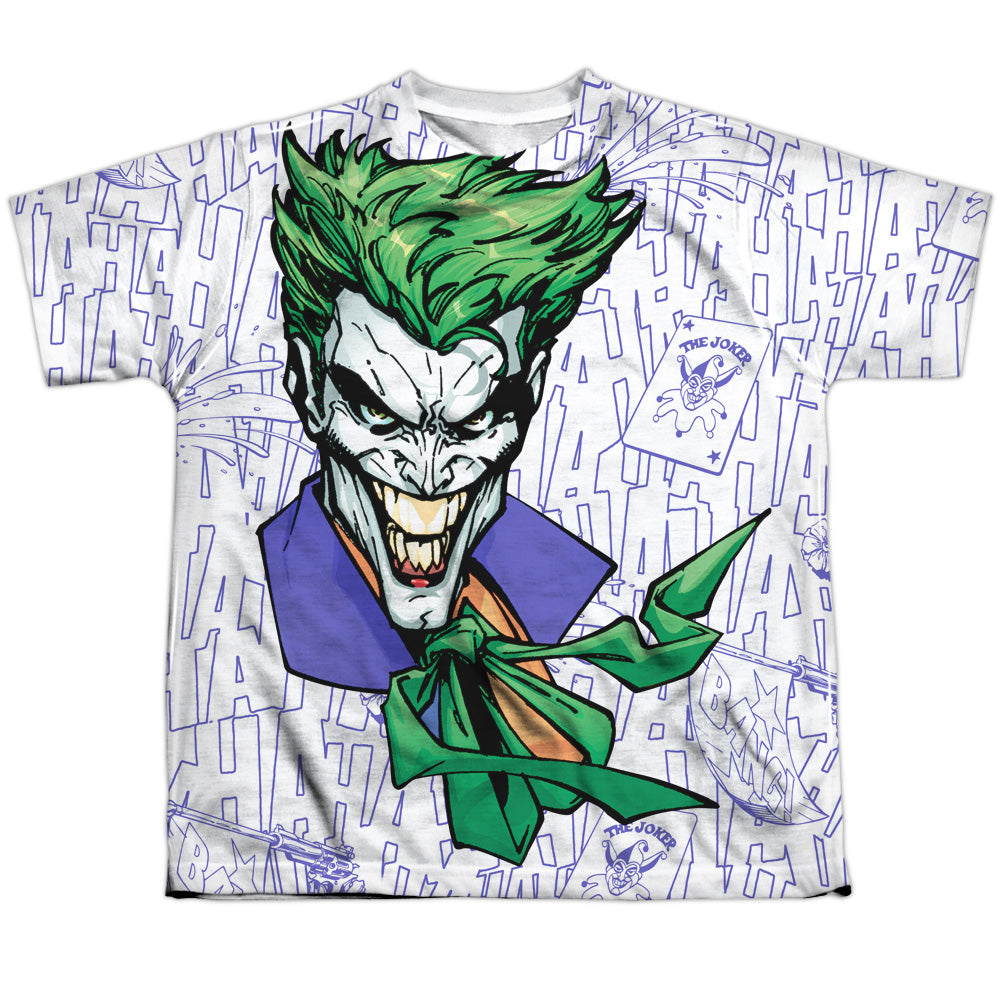Batman Comics Laugh Clown Laugh Youth Regular Fit Poly Short-Sleeve T-Shirt