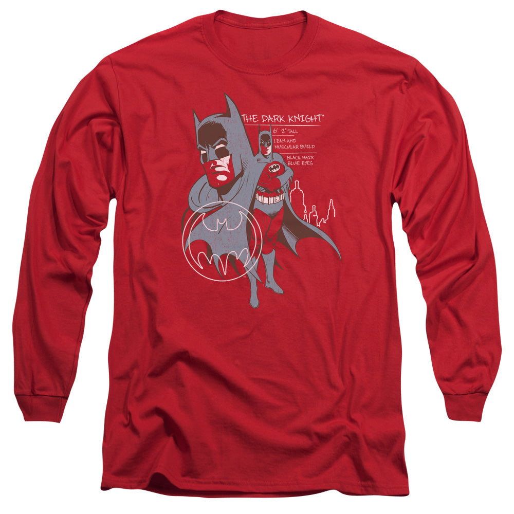 Batman Comics Lean And Muscular Men's 18/1 Cotton Long-Sleeve T-Shirt
