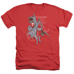 Batman Comics Lean And Muscular Men's 30/1 Heather 60 40 Poly Short-Sleeve T-Shirt
