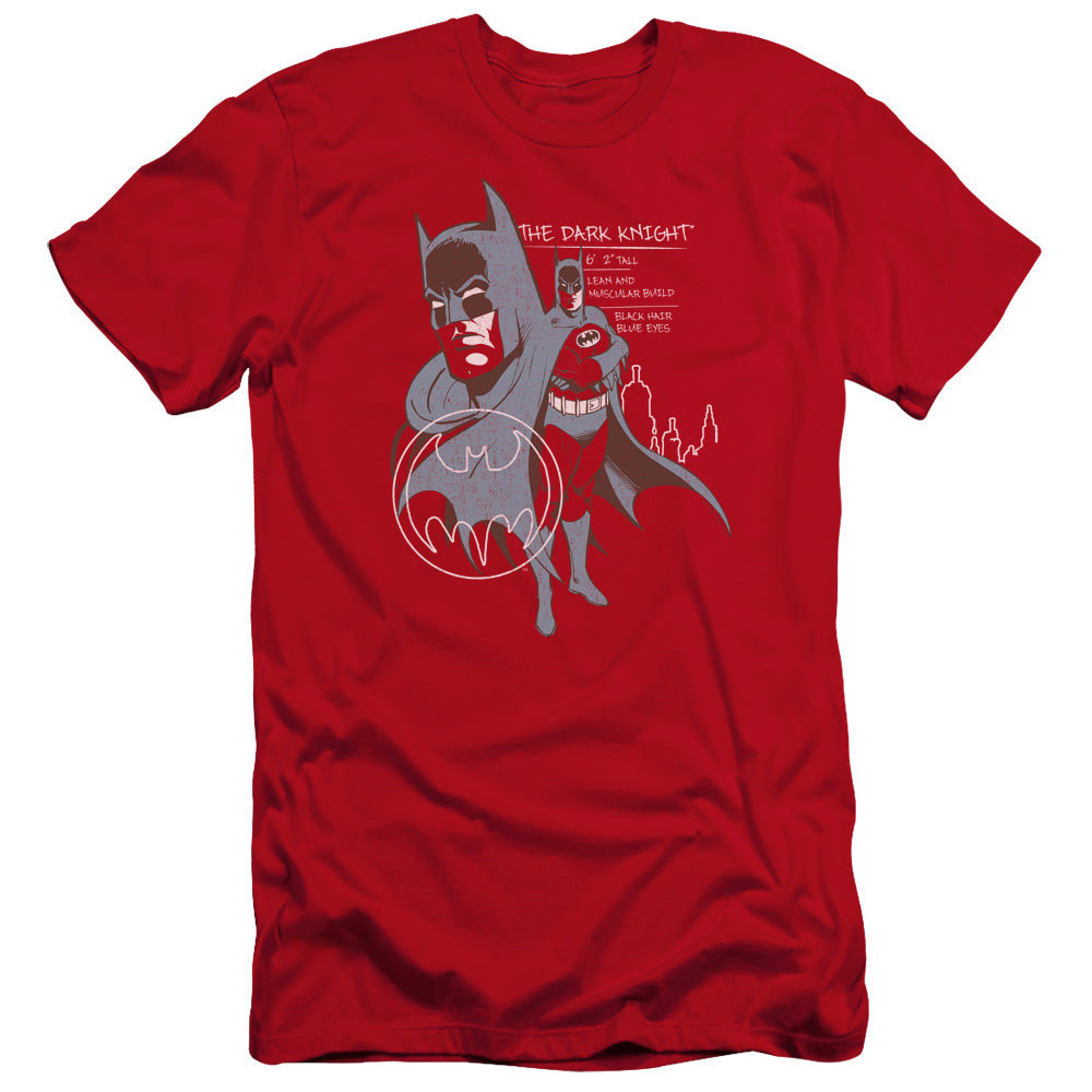 Batman Comics Lean And Muscular Men's Ultra-Soft 30/1 Cotton Slim Short-Sleeve T-Shirt