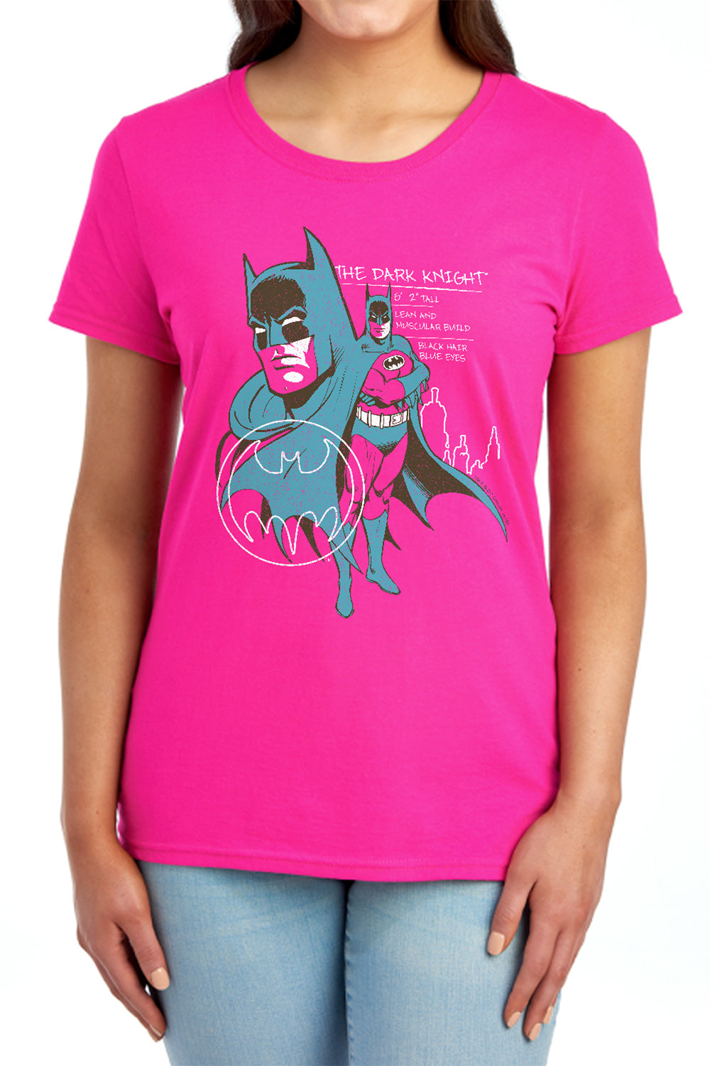 Batman Comics Lean And Muscular Women's 18/1 Cotton Short-Sleeve T-Shirt