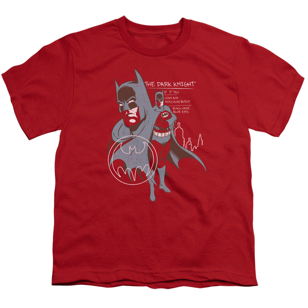 Batman Comics Lean And Muscular Youth 18/1 100% Cotton Short-Sleeve T-Shirt