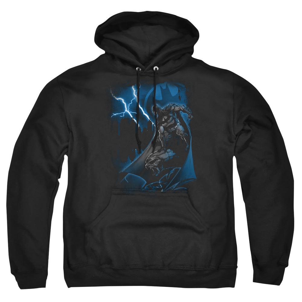 Batman Comics Lightning Strikes Men's Pull-Over 75 25 Poly Hoodie