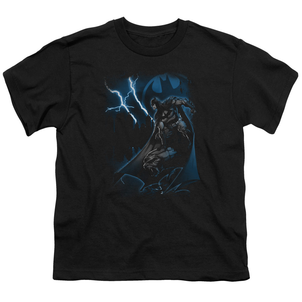Batman Comics Lightning Strikes Youth 18/1 100% Cotton Short-Sleeve T-Shirt