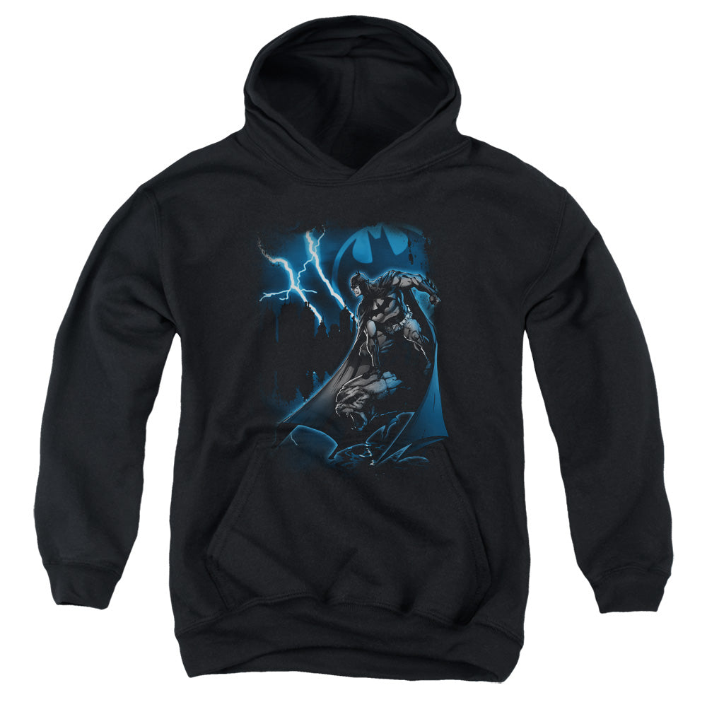 Batman Comics Lightning Strikes Youth Cotton Poly Pull-Over Hoodie