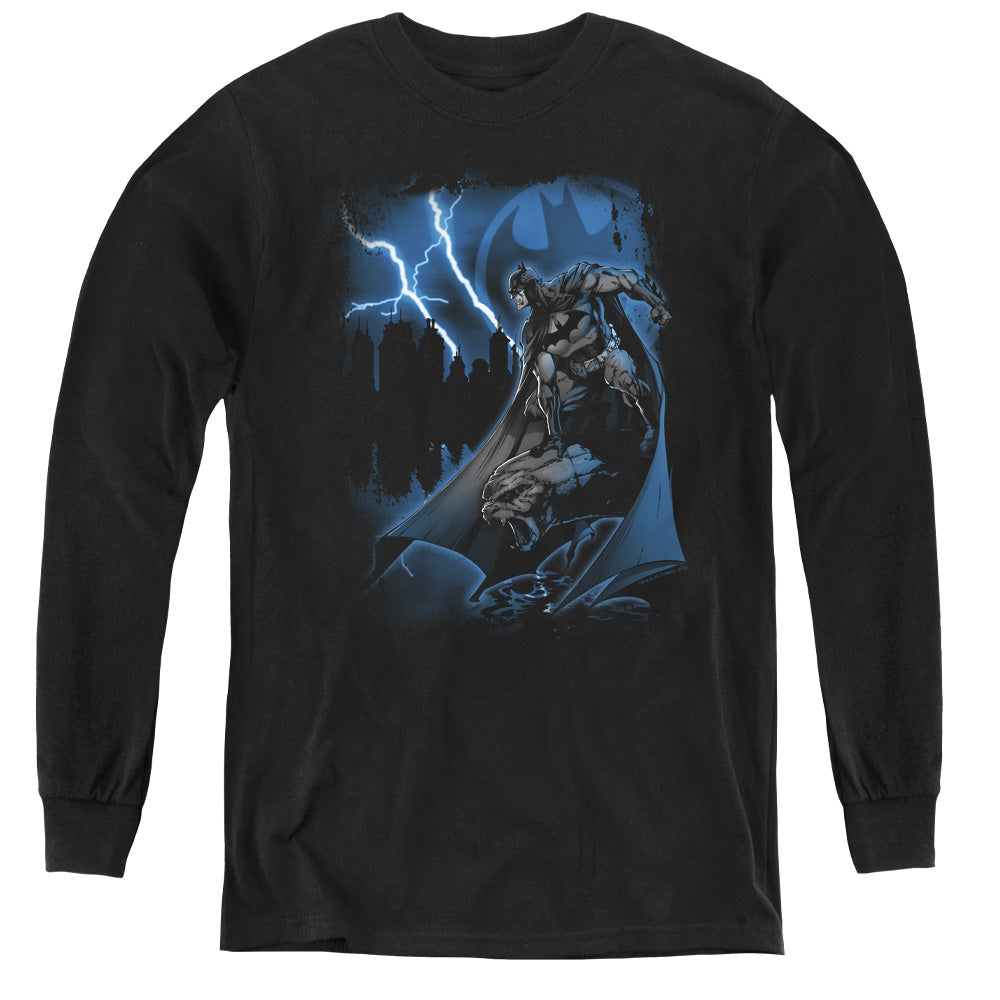 Batman Comics Lightning Strikes Youth Long-Sleeve T-Shirt