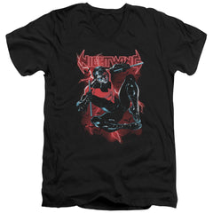 Batman Comics Lightwing Men's 30/1 Cotton Slim V-Neck T-Shirt