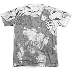 Batman Comics Liney Sub Men's Regular Fit Poly Cotton Short-Sleeve T-Shirt