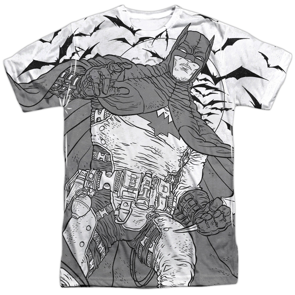 Batman Comics Liney Sub Men's Regular Fit Polyester Short-Sleeve T-Shirt