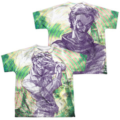 Batman Comics Mad Mad Swirl (Front/Back Print) Youth Regular Fit Poly Short-Sleeve T-Shirt