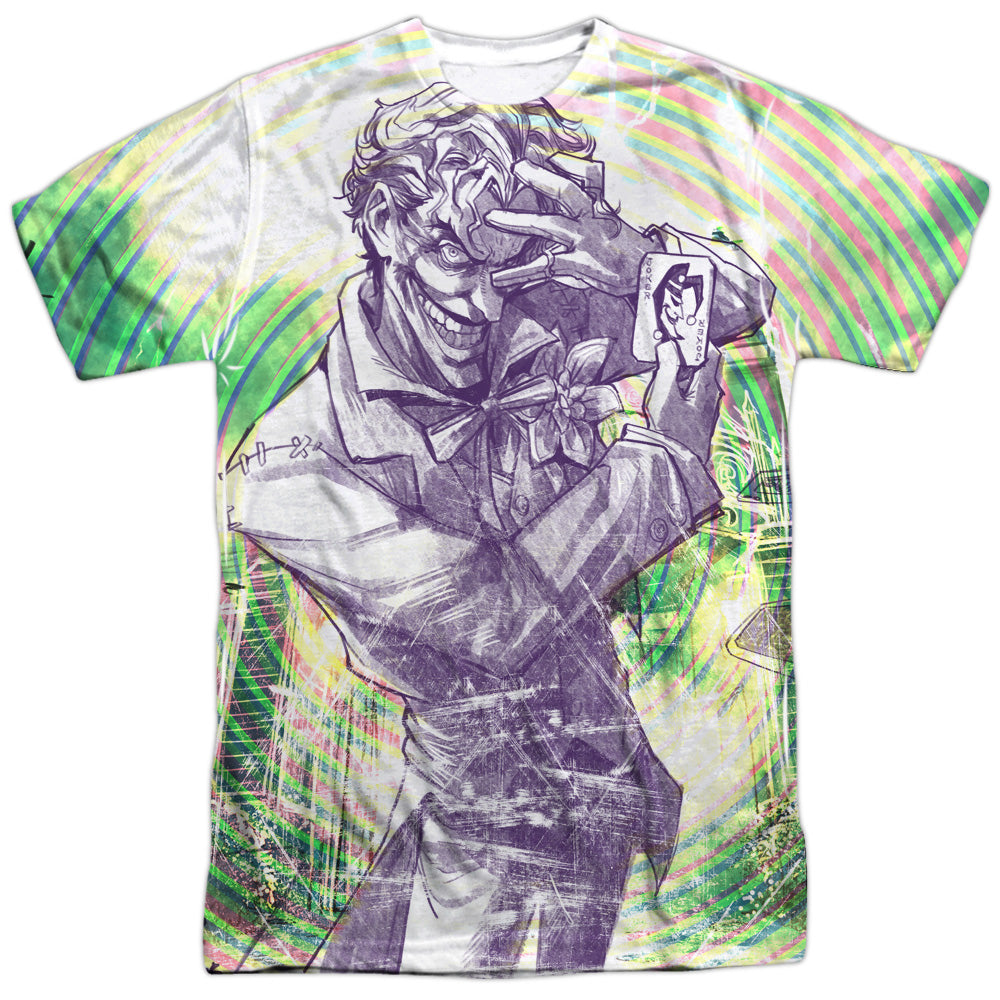 Batman Comics Mad Mad Swirl Men's Regular Fit Polyester Short-Sleeve T-Shirt