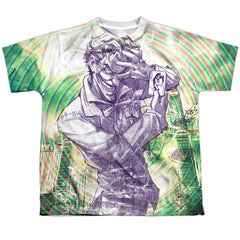 Batman Comics Mad Mad Swirl Youth Regular Fit Poly Short-Sleeve T-Shirt