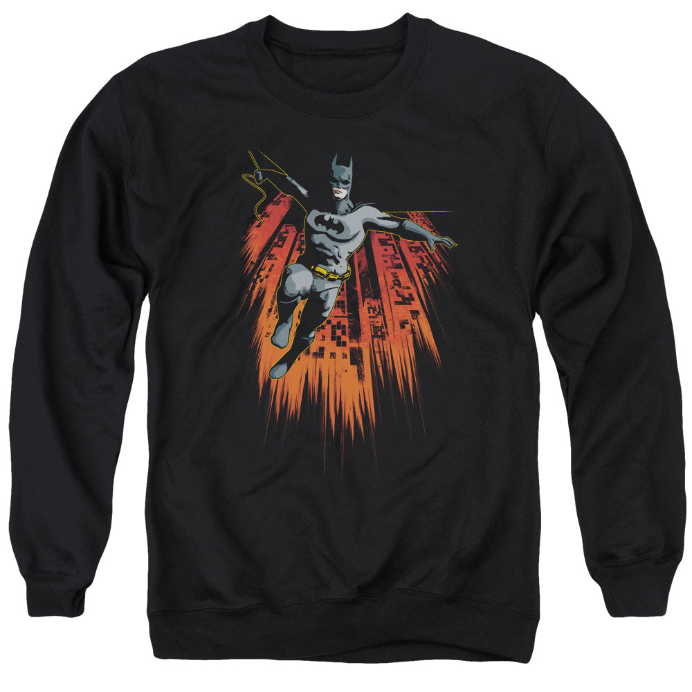 Batman Comics Majestic Men's Crewneck 50 50 Poly Long-Sleeve T-Shirt