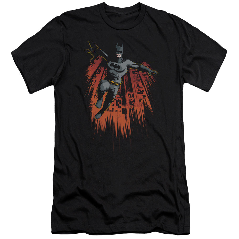 Batman Comics Majestic Men's Ultra-Soft 30/1 Cotton Slim Short-Sleeve T-Shirt