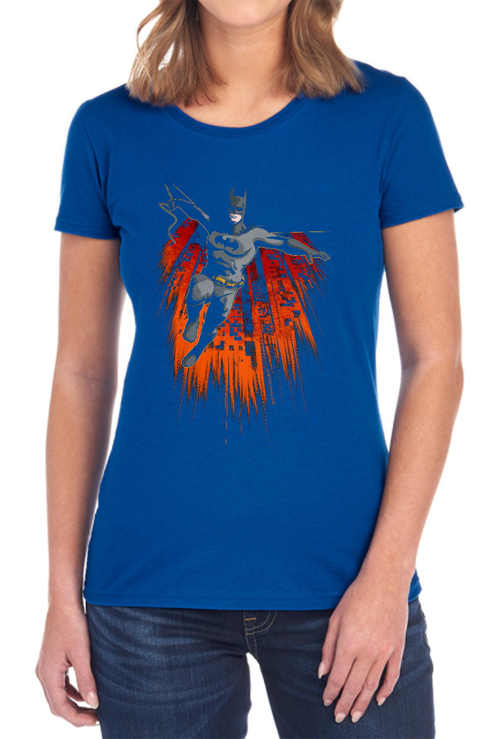 Batman Comics Majestic Women's 18/1 Cotton Short-Sleeve T-Shirt