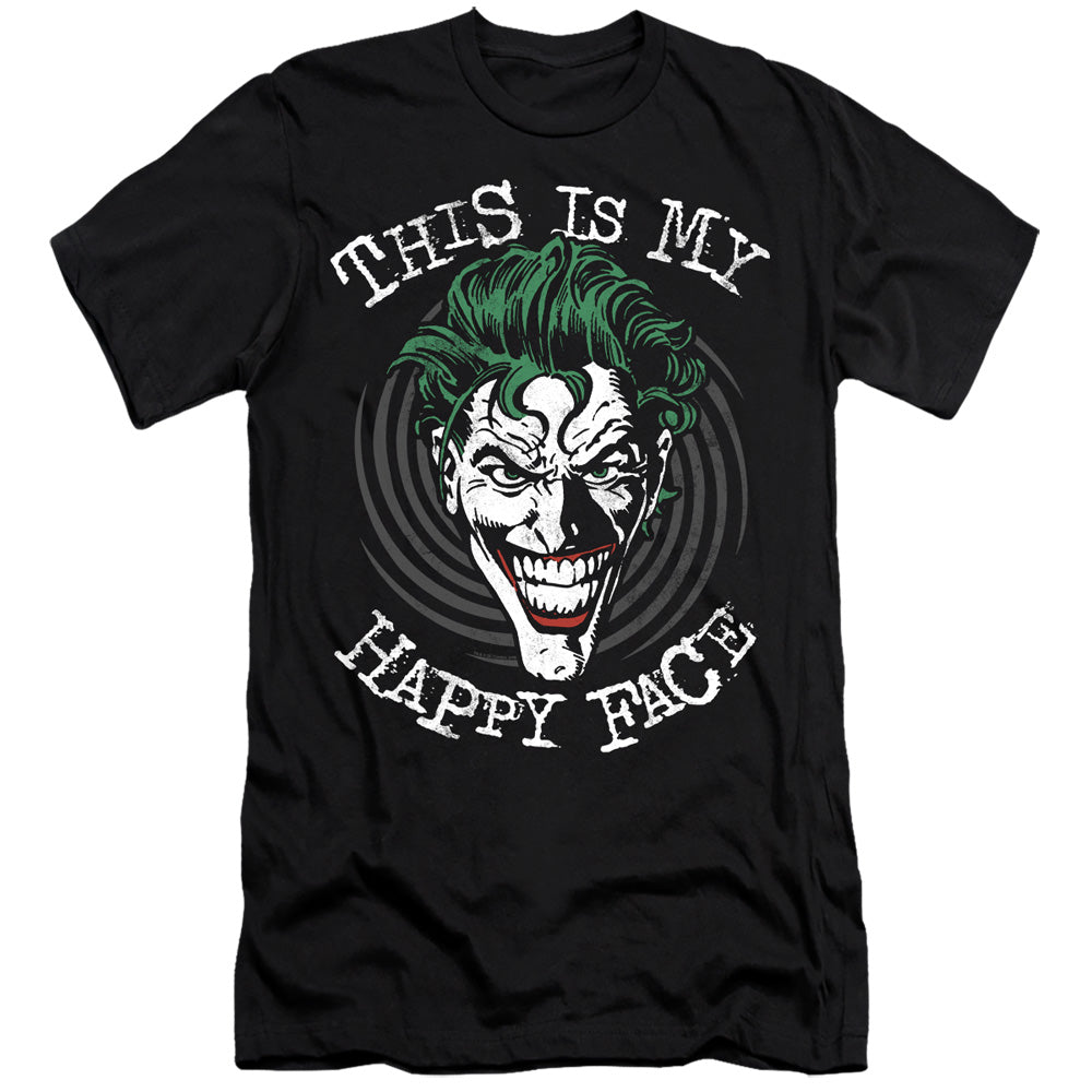 Batman Comics Maniacal Spiral Men's Ultra-Soft 30/1 Cotton Slim Short-Sleeve T-Shirt