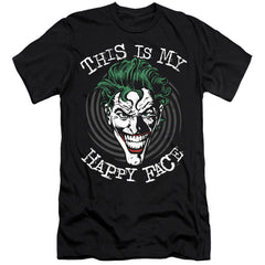 Batman Comics Maniacal Spiral Men's Ultra-Soft 30/1 Cotton Slim Short-Sleeve T-Shirt