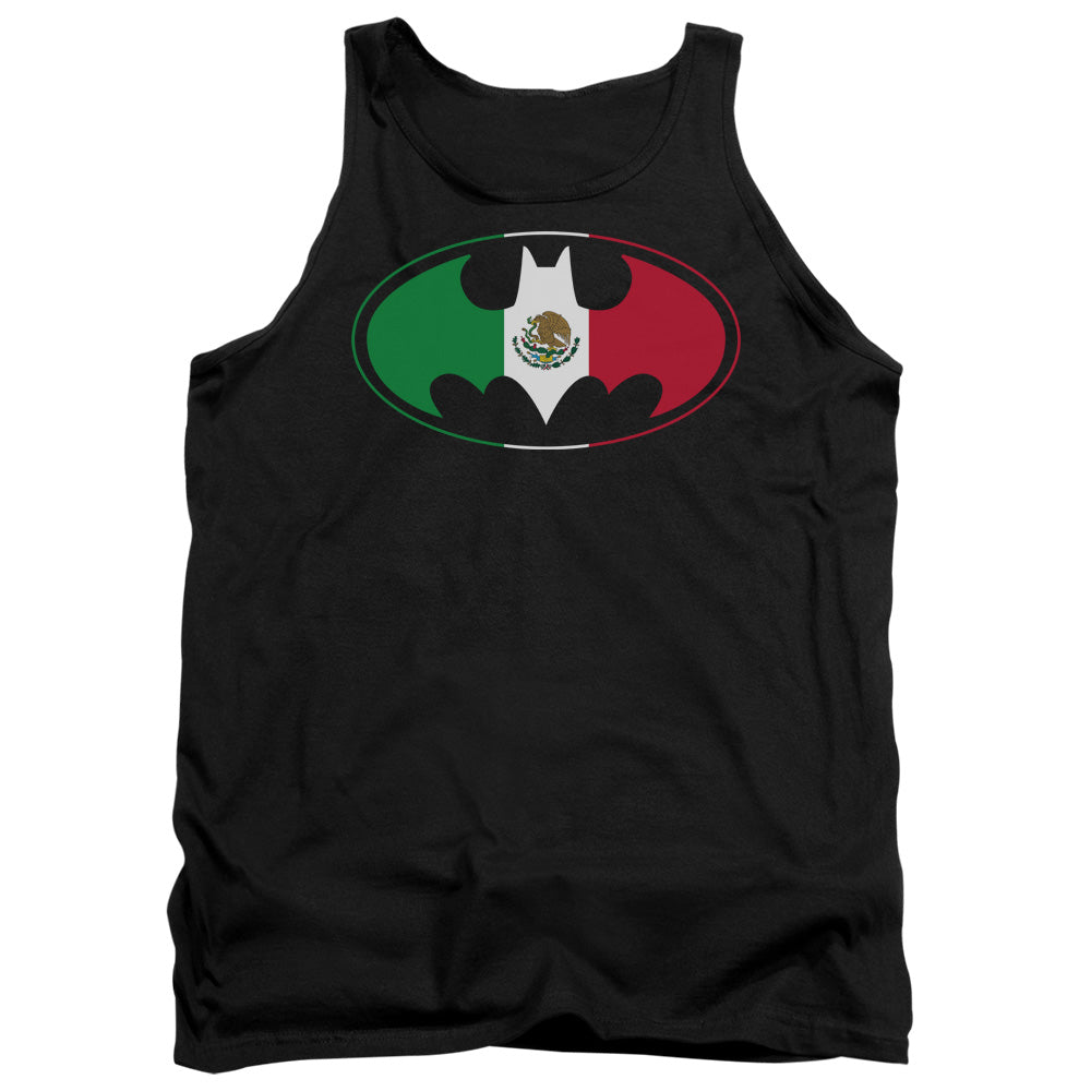 Batman Comics Mexican Flag Shield Men's 18/1 Cotton Tank Top