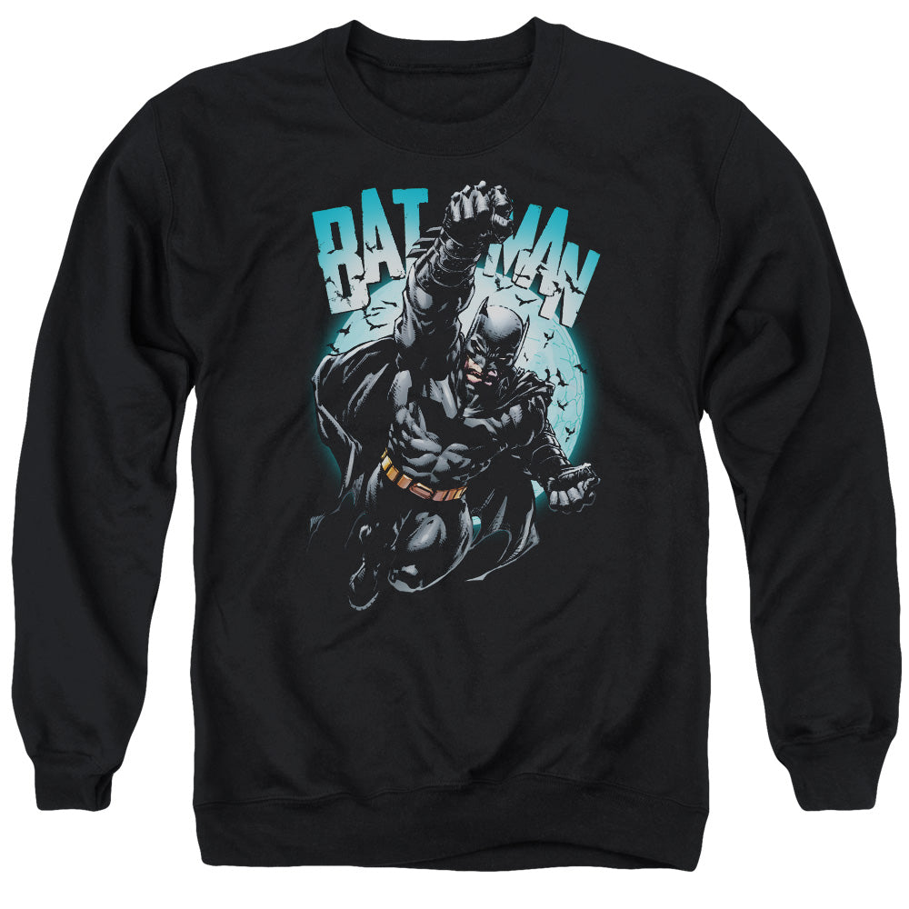 Batman Comics Moon Knight Men's Crewneck 50 50 Poly Long-Sleeve T-Shirt