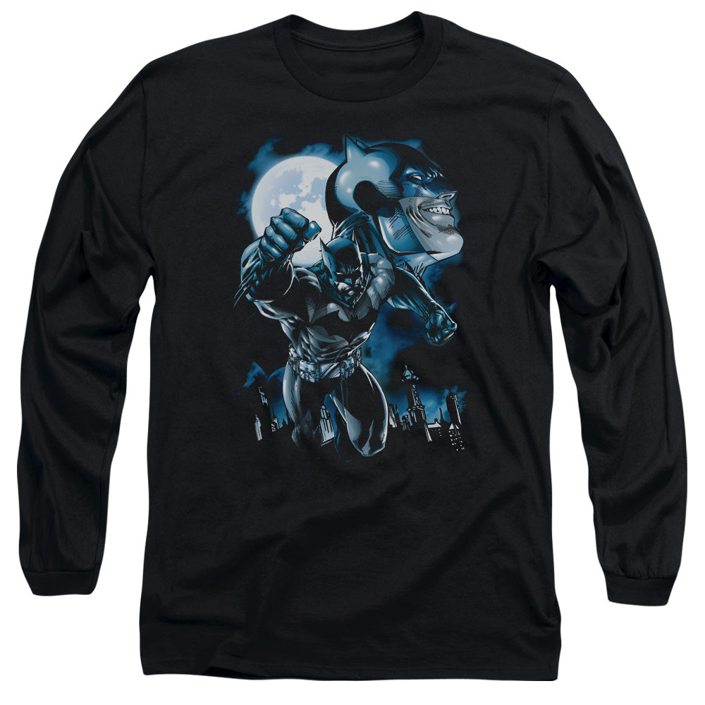Batman Comics Moonlight Bat Men's 18/1 Cotton Long-Sleeve T-Shirt