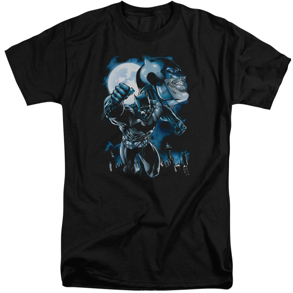 Batman Comics Moonlight Bat Men's 18/1 Tall Cotton Short-Sleeve T-Shirt