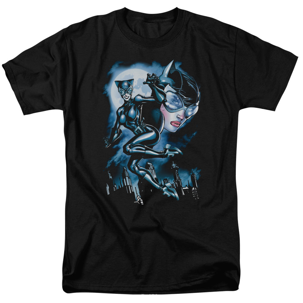 Batman Comics Moonlight Cat Men's 18/1 Cotton Short-Sleeve T-Shirt