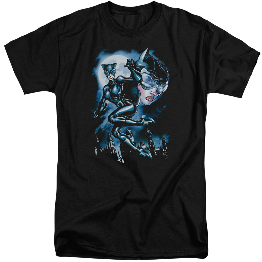 Batman Comics Moonlight Cat Men's 18/1 Tall Cotton Short-Sleeve T-Shirt