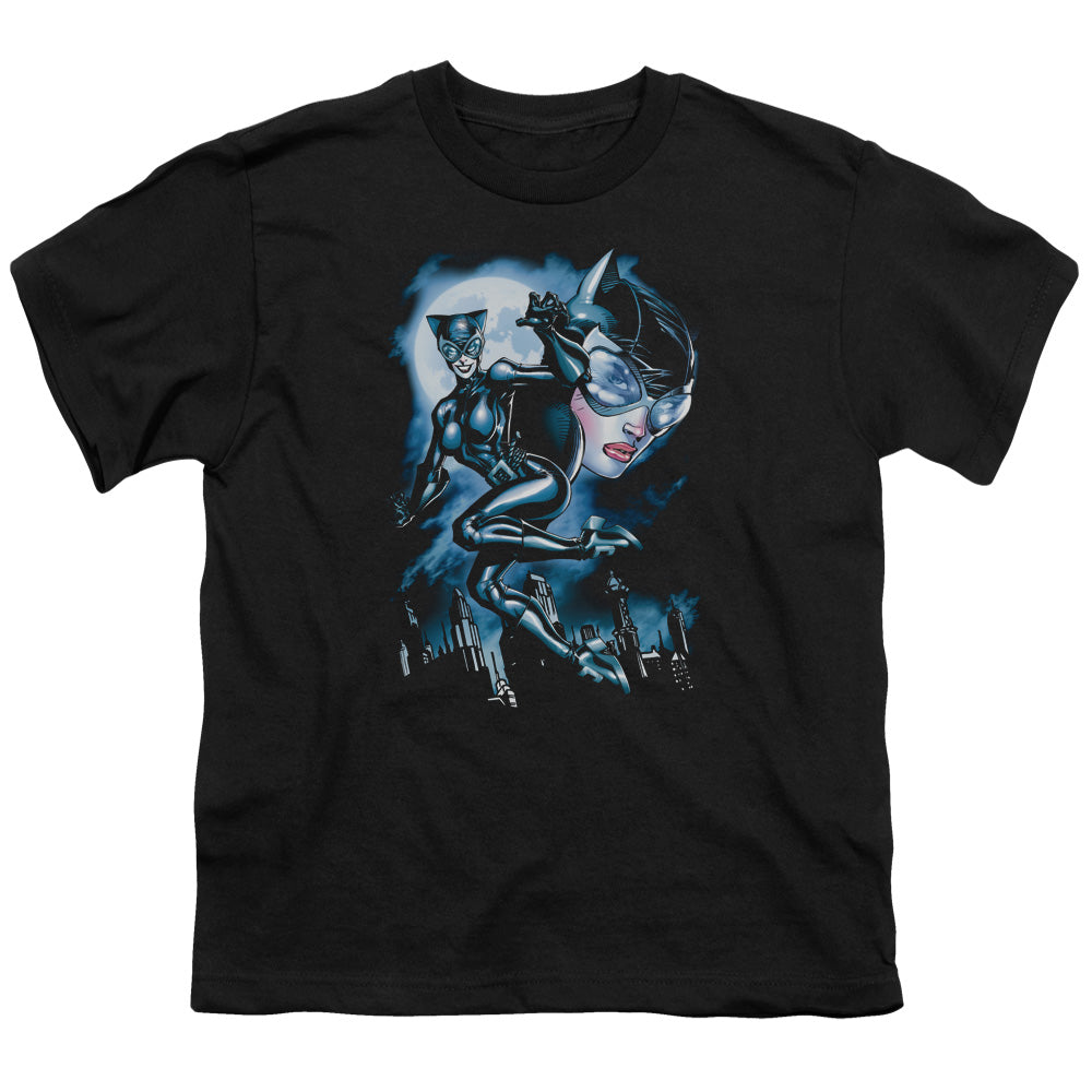 Batman Comics Moonlight Cat Youth 18/1 100% Cotton Short-Sleeve T-Shirt