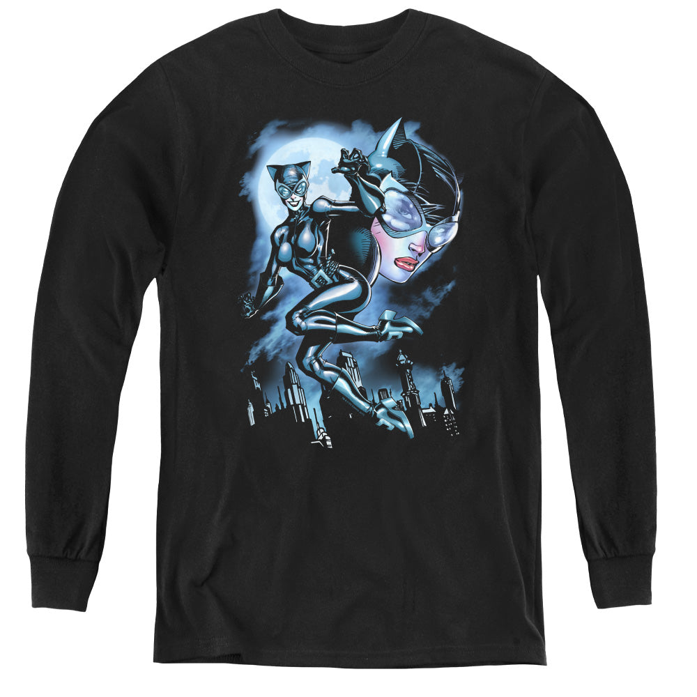Batman Comics Moonlight Cat Youth Long-Sleeve T-Shirt