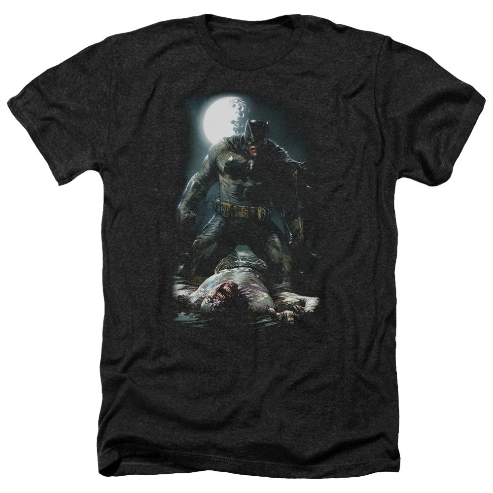 Batman Comics Mudhole Men's 30/1 Heather 60 40 Poly Short-Sleeve T-Shirt