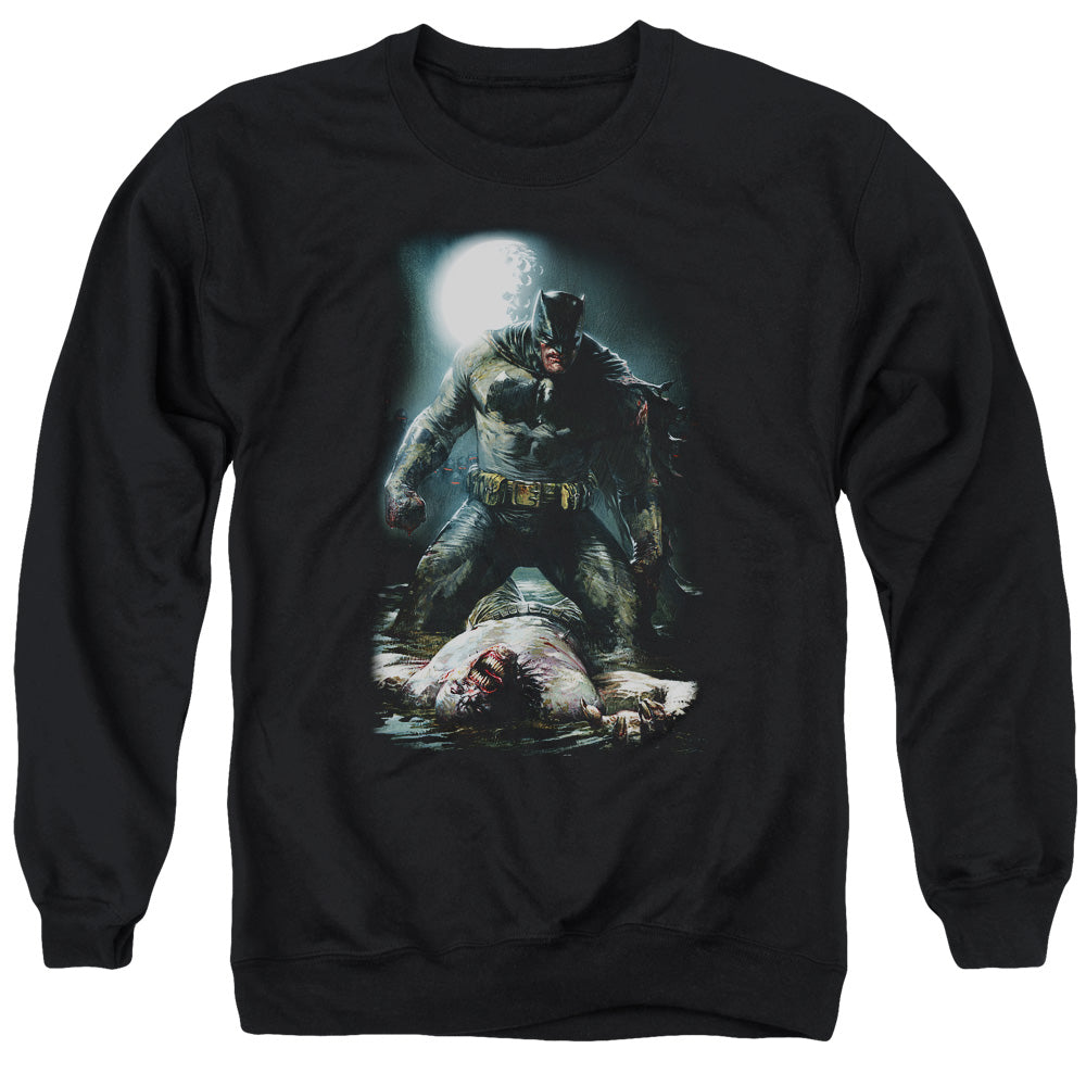 Batman Comics Mudhole Men's Crewneck 50 50 Poly Long-Sleeve T-Shirt