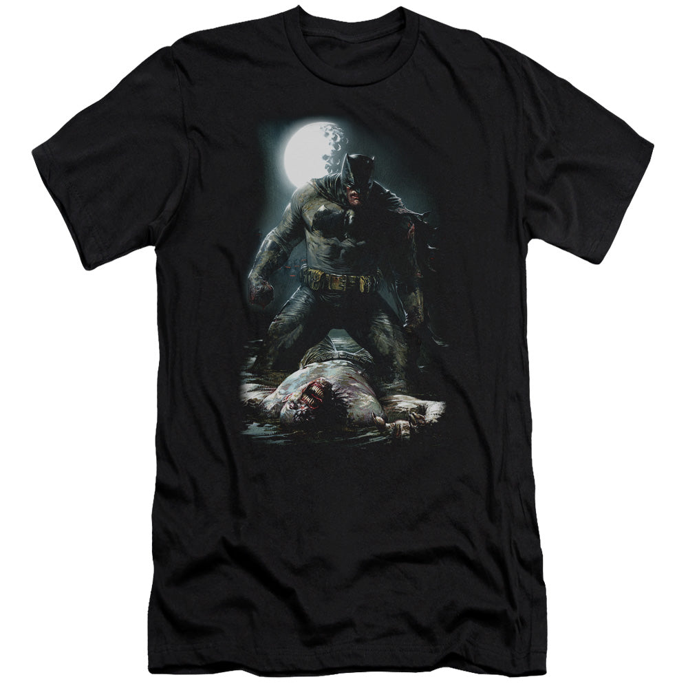 Batman Comics Mudhole Men's Ultra-Soft 30/1 Cotton Slim Short-Sleeve T-Shirt