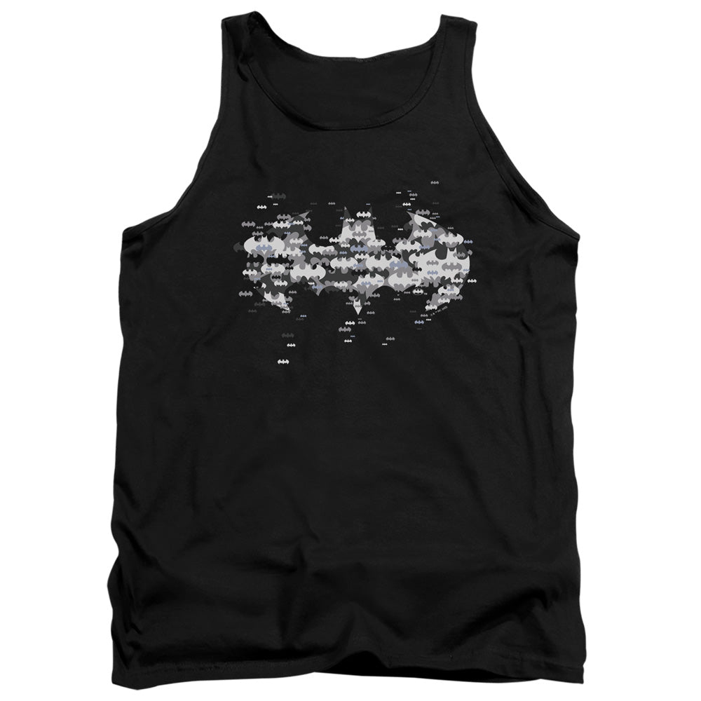 Batman Comics Multi Bat Logo Men's 18/1 Cotton Tank Top