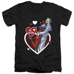 Batman Comics My Puddin Men's 30/1 Cotton Slim V-Neck T-Shirt