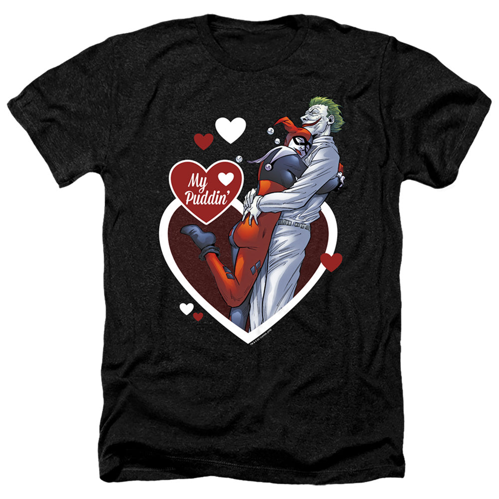 Batman Comics My Puddin Men's 30/1 Heather 60 40 Poly Short-Sleeve T-Shirt