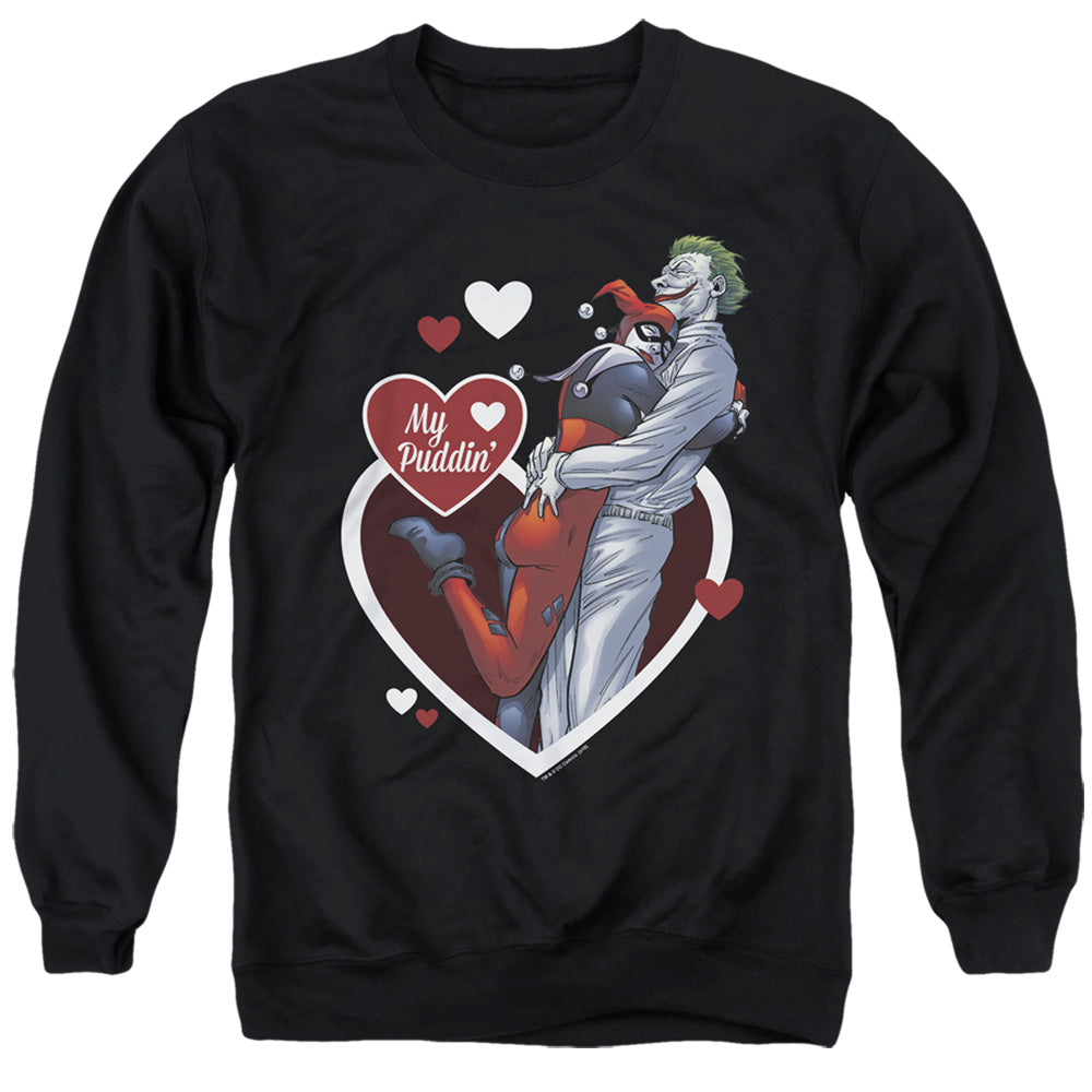 Batman Comics My Puddin Men's Crewneck 50 50 Poly Long-Sleeve T-Shirt