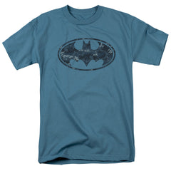 Batman Comics Navy Camo Shield Men's 18/1 Cotton Short-Sleeve T-Shirt