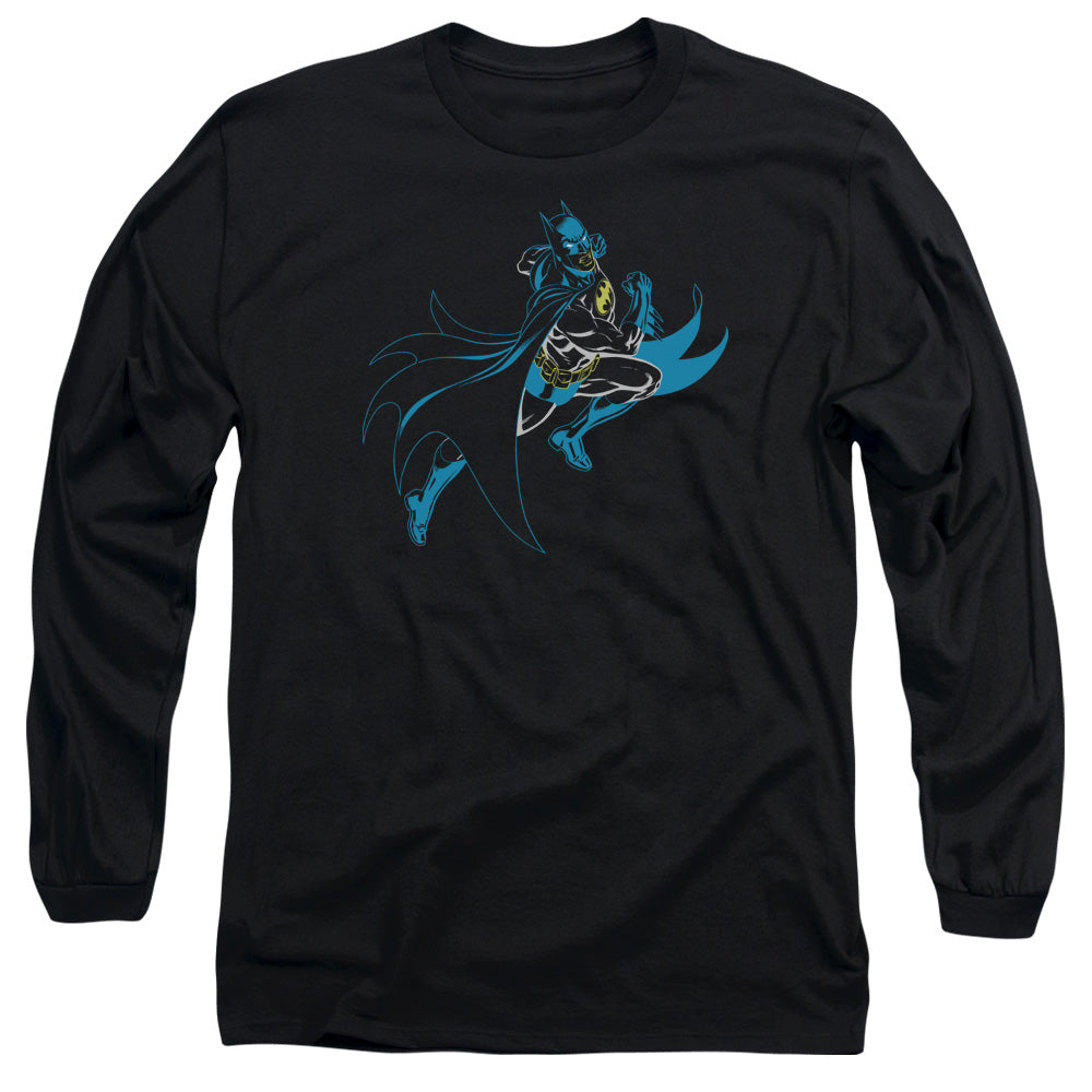 Batman Comics Neon Batman Men's 18/1 Cotton Long-Sleeve T-Shirt