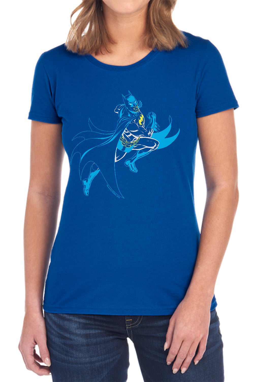 Batman Comics Neon Batman Women's 18/1 Cotton Short-Sleeve T-Shirt