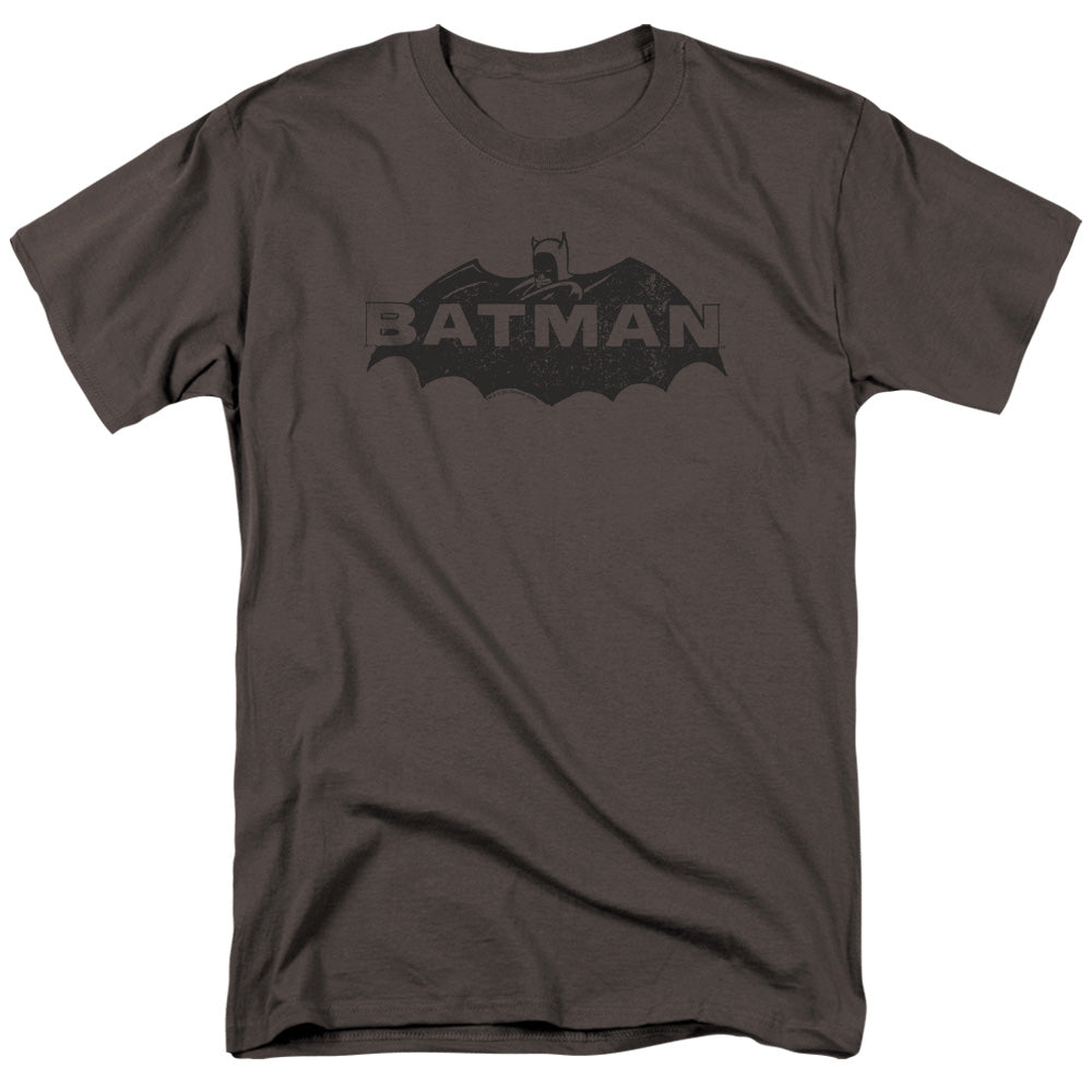 Batman Comics Newsprint Logo Men's 18/1 Cotton Short-Sleeve T-Shirt