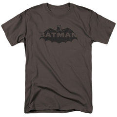 Batman Comics Newsprint Logo Men's 18/1 Cotton Short-Sleeve T-Shirt