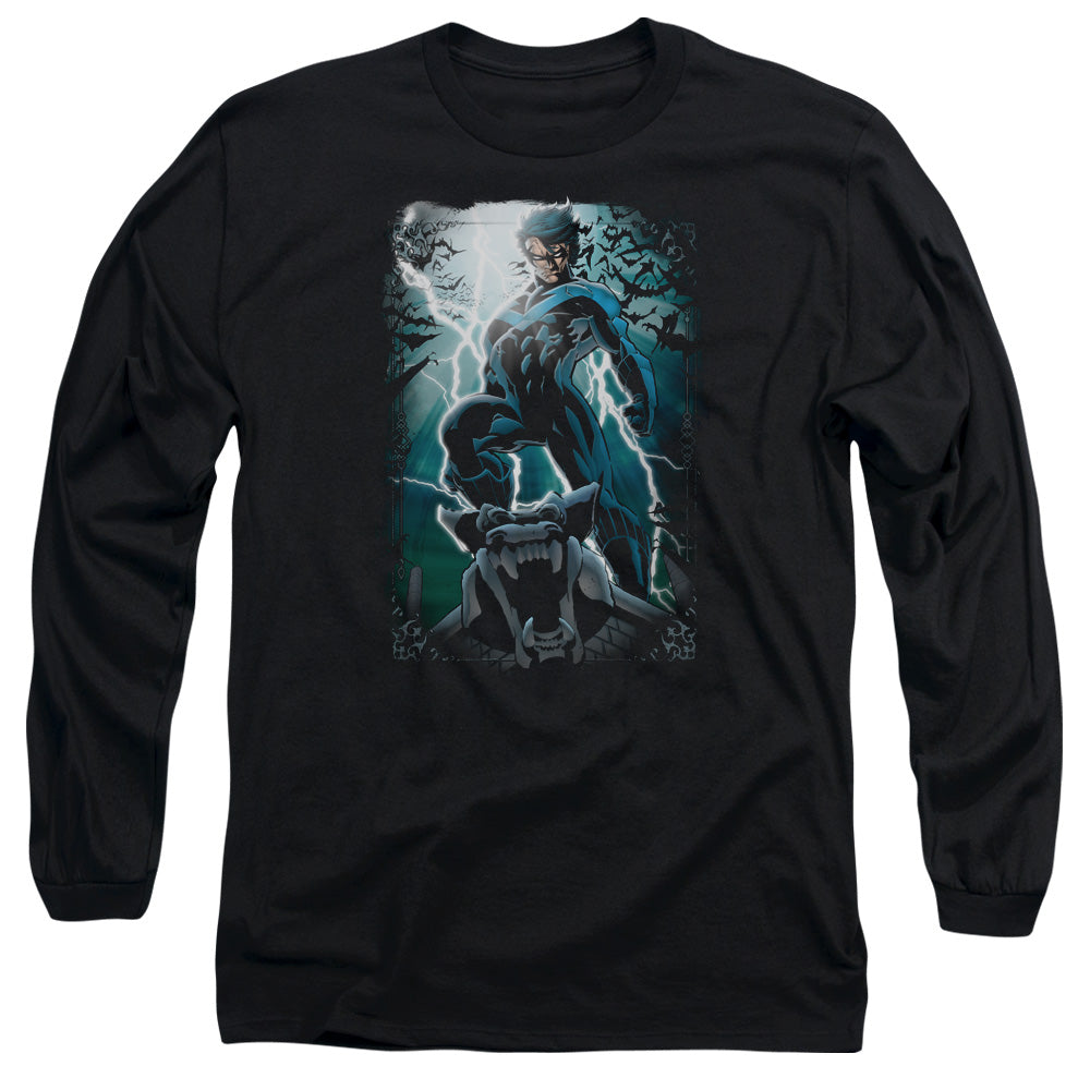 Batman Comics Night Light Men's 18/1 Cotton Long-Sleeve T-Shirt