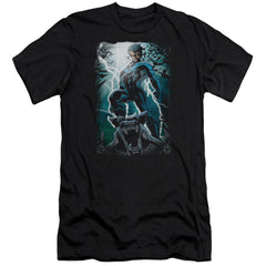 Batman Comics Night Light Men's Ultra-Soft 30/1 Cotton Slim Short-Sleeve T-Shirt