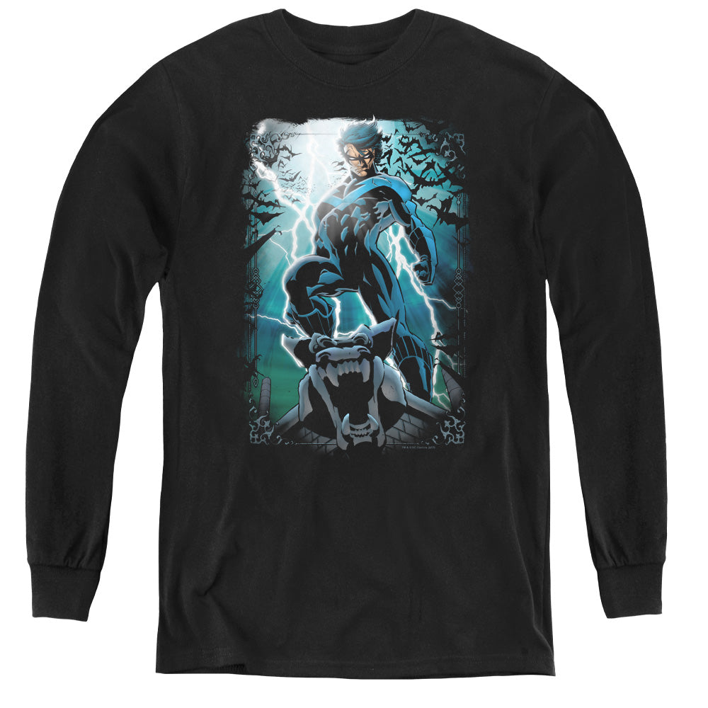 Batman Comics Night Light Youth Long-Sleeve T-Shirt